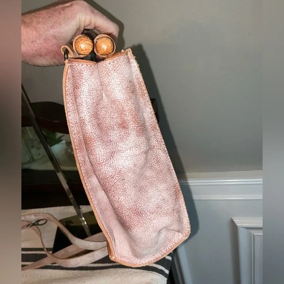 NWOT Bed Stu Leather Nataly Tan Rustic Nectar Lux Crossbody Handbag Retail $285 - Picture 7 of 14